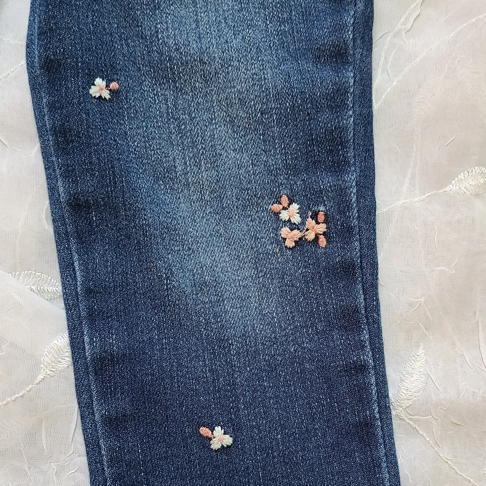 Cat & Jack Floral Embroidered Denim Jeans for Toddler Girl